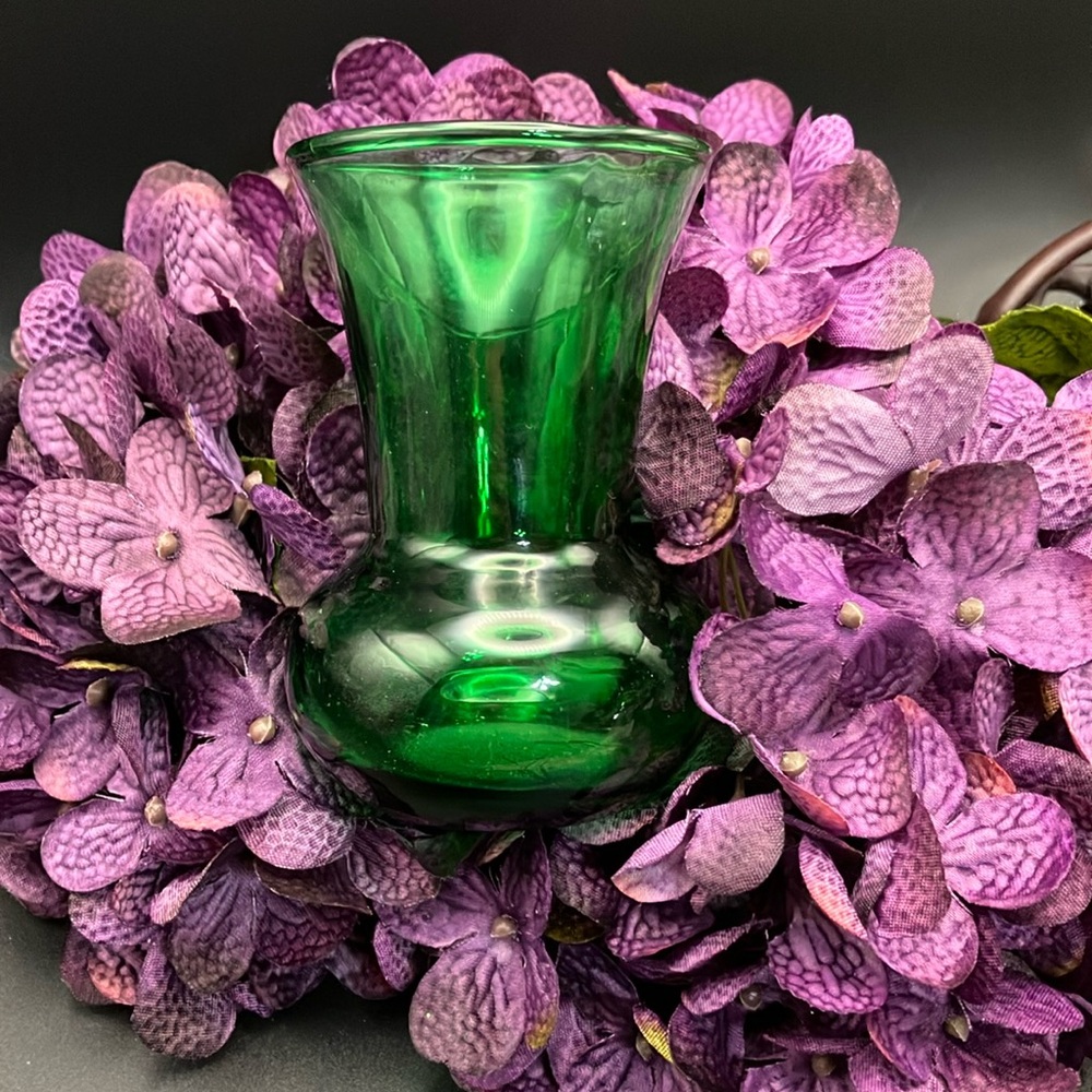 Vintage Green Bud Vase